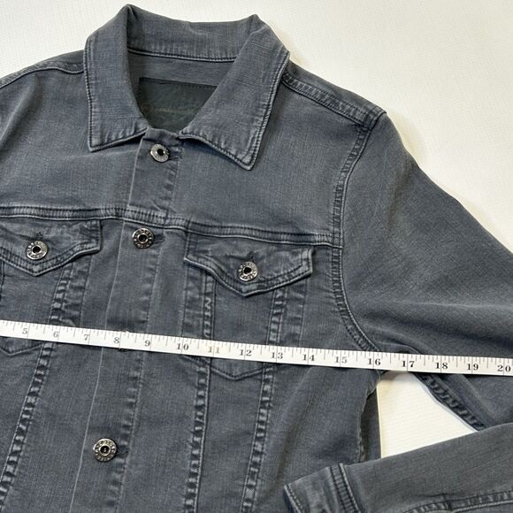 AG Adriano Goldschmied The Robyn Cropped Gray Denim Stretch Jacket Size M P17134 - Picture 10 of 13